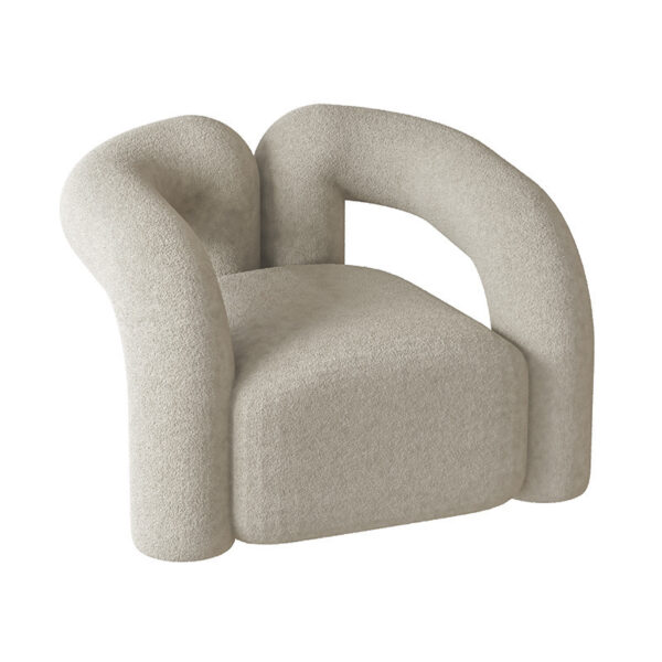 Manhattan Collection - Modern Nordic Lamb Teddy Velvet Chair - Image 3